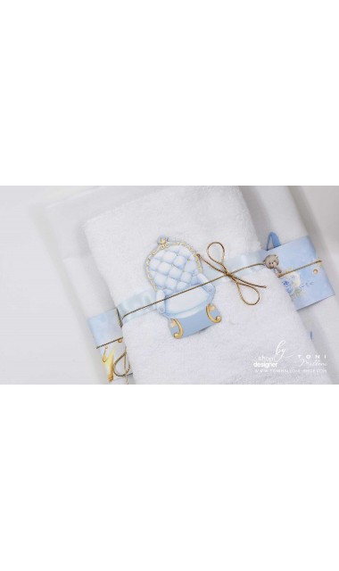 Trusou botez ursulet si broderie personalizata Teddy Bear King 12